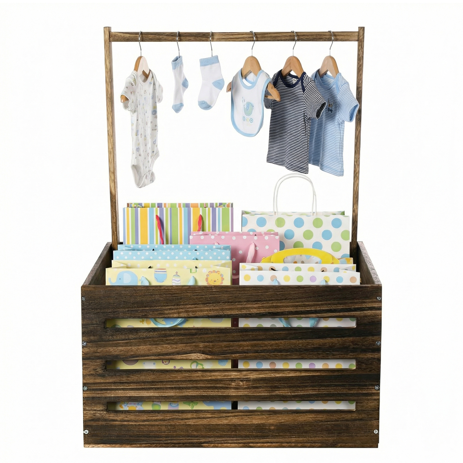 Baby Clothing Basket - Baby Welcome Box with Handle Boy