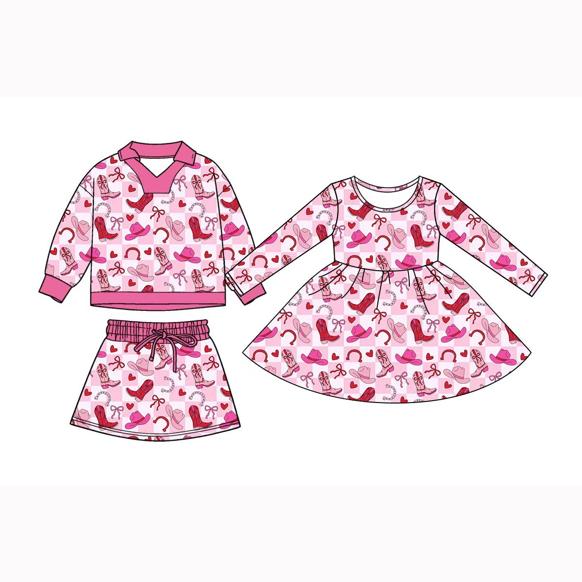 Baby Clothing Boutique - Boutique Toddler Children Cowboy Pajamas Long