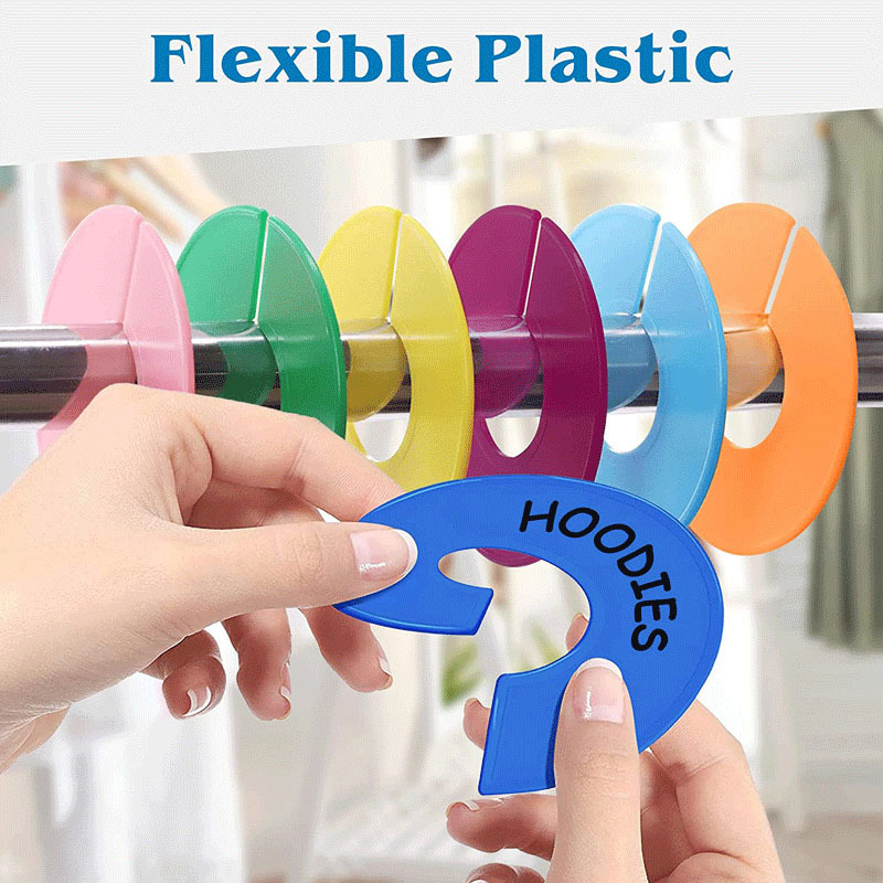 Baby Clothing Hanging Rack - 5pcs Clothing Rack Size Dividers Clothing