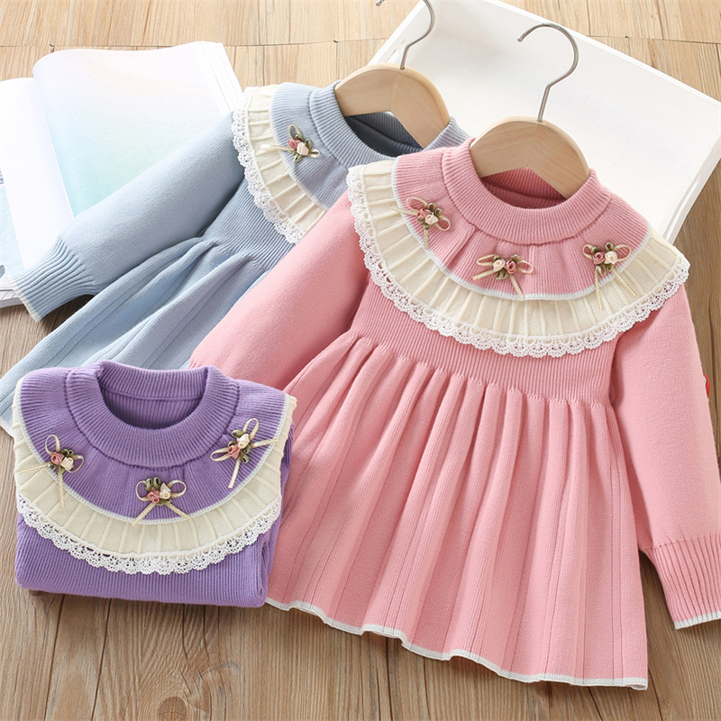 Baby Girls' Knitted Dress Chil - Baby Clothing Jumpers recension och pris