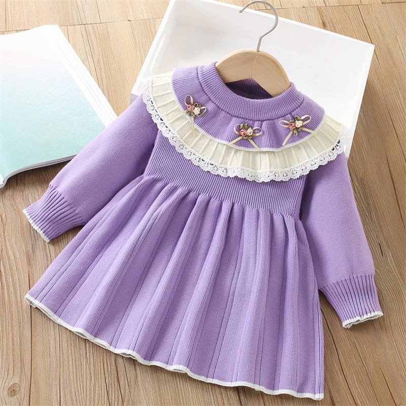 Baby Girls' Knitted Dress Chil - Baby Clothing Jumpers recension och pris