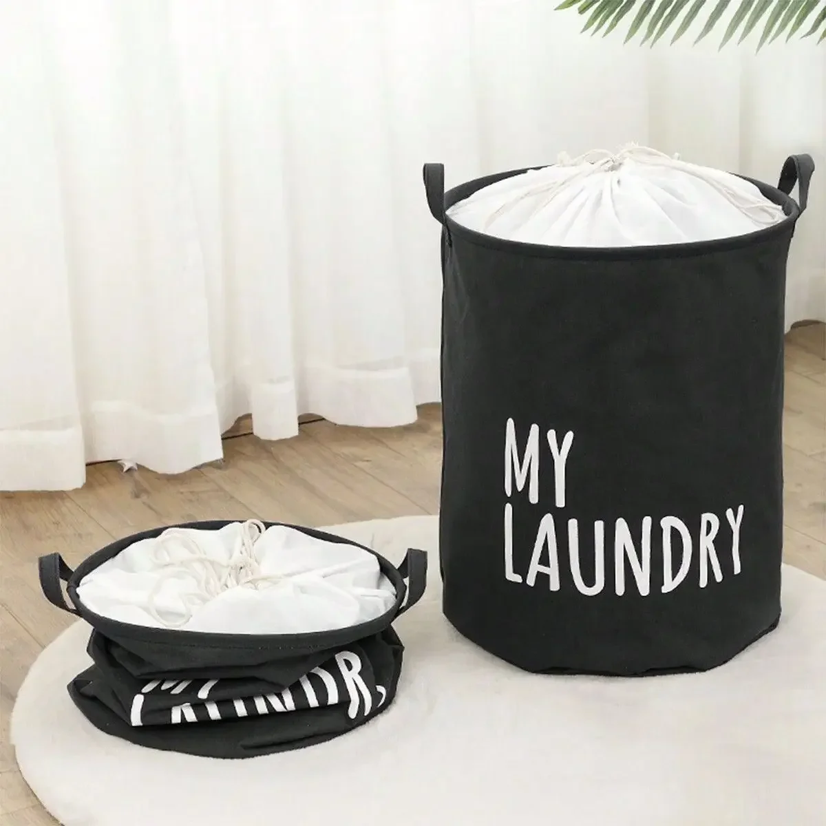 Foldable Drawstring Laundry Ha - Baby Clothing Dividers recension och pris