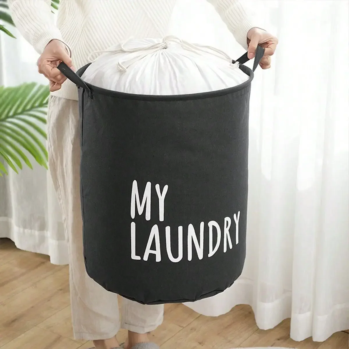 Foldable Drawstring Laundry Ha - Baby Clothing Dividers recension och pris