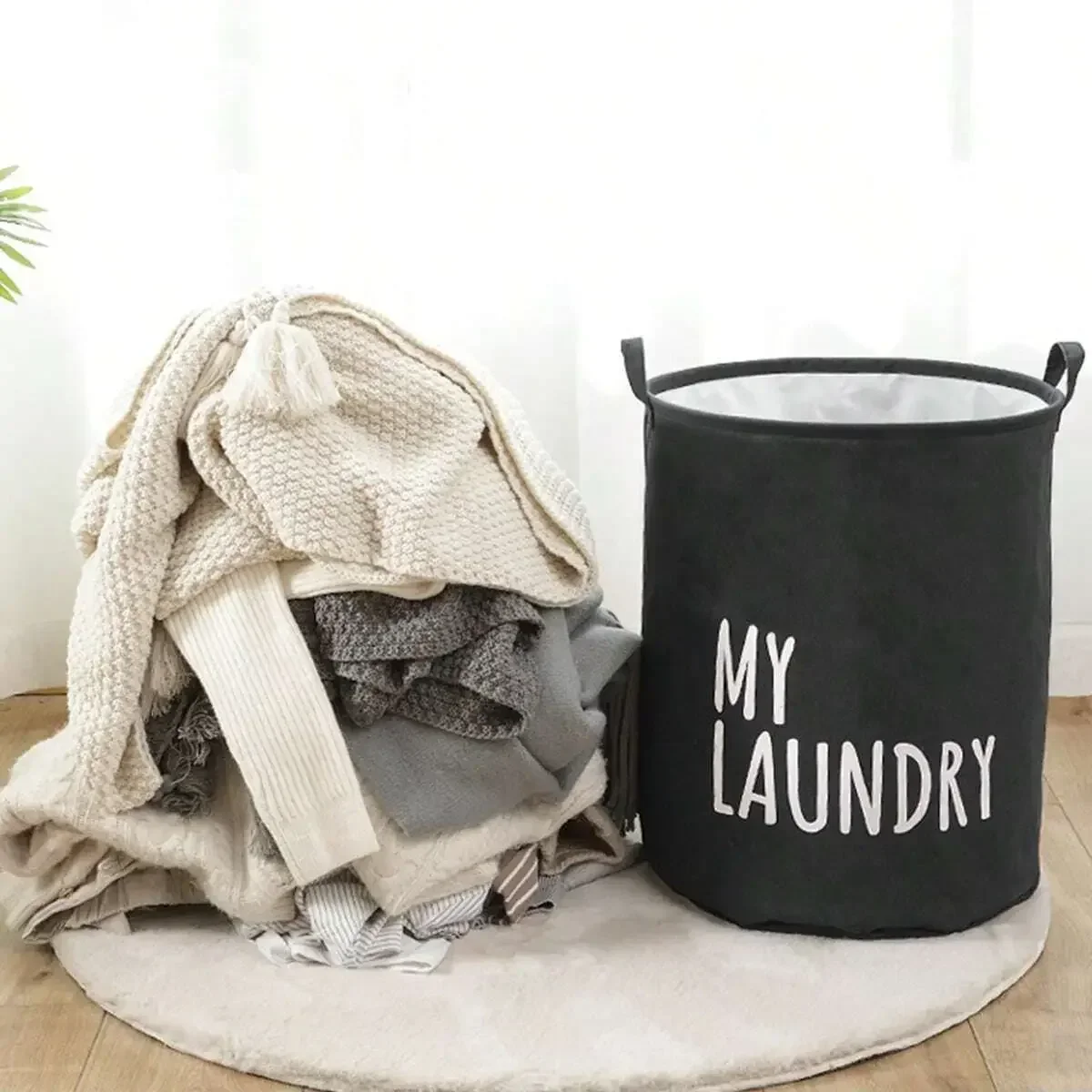 Foldable Drawstring Laundry Ha - Baby Clothing Dividers recension och pris