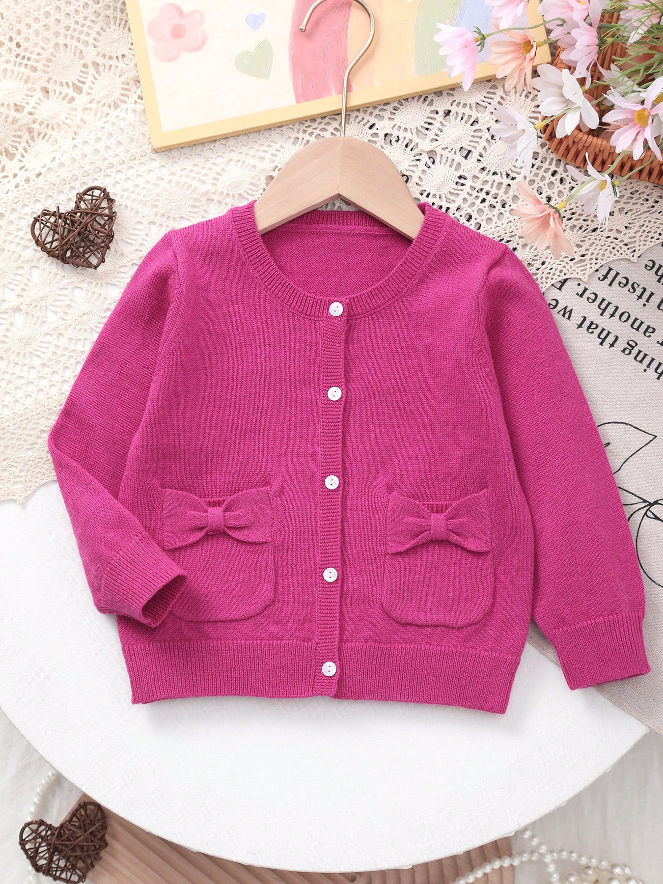 Baby Girl's Spring Thin Valent - Knit Cardigan Infant recension och pris