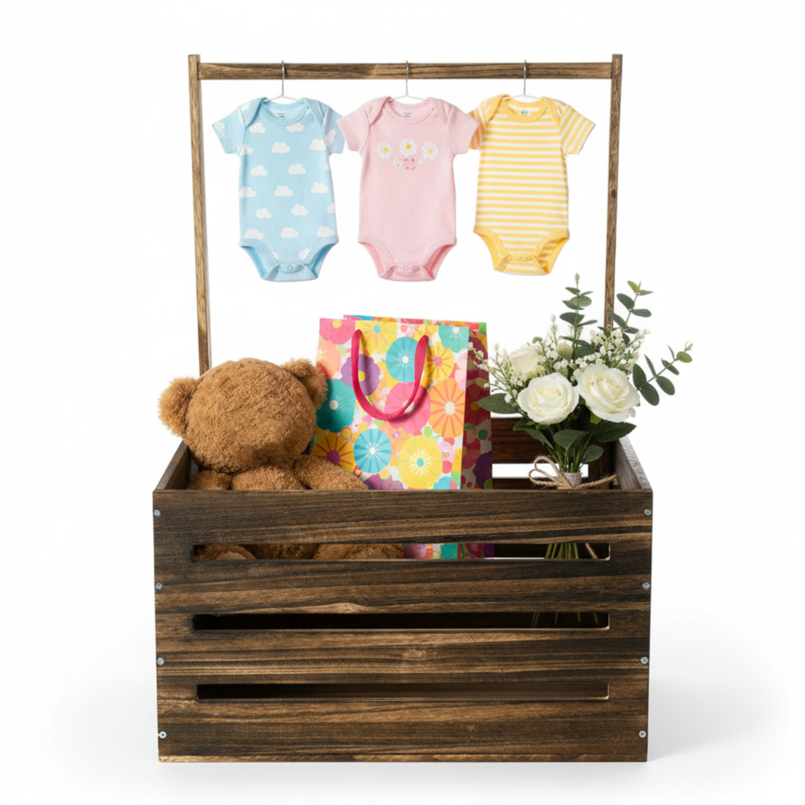 Baby Welcome Box with Handle B - Baby Clothing Basket recension och pris