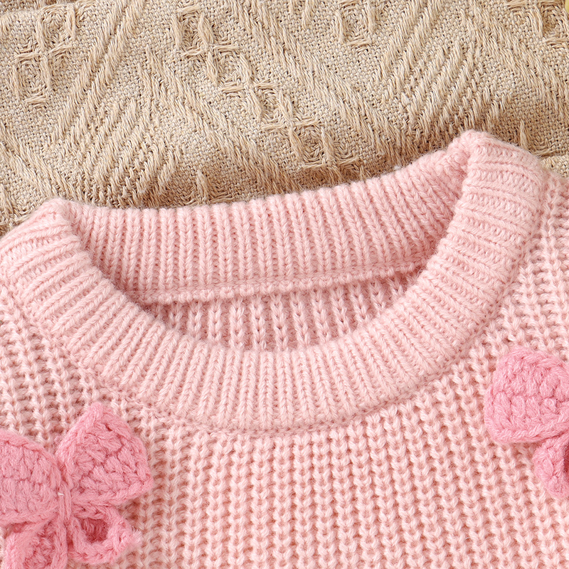 Fashion Bowknot Knitted Baby G - Baby Clothing Jumpers recension och pris