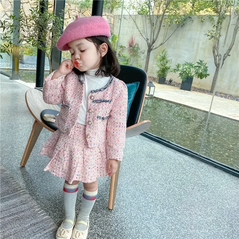 Girls Tweed Sets Clothes Autum - Baby Clothing Boutique recension och pris