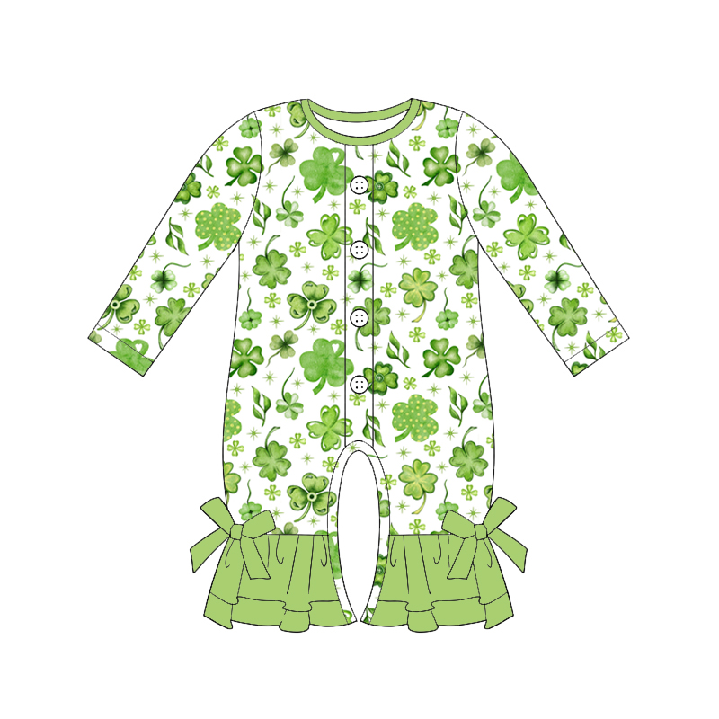 Girls Long Sleeve Jumpsuit wit - Baby Clothing Boutique recension och pris
