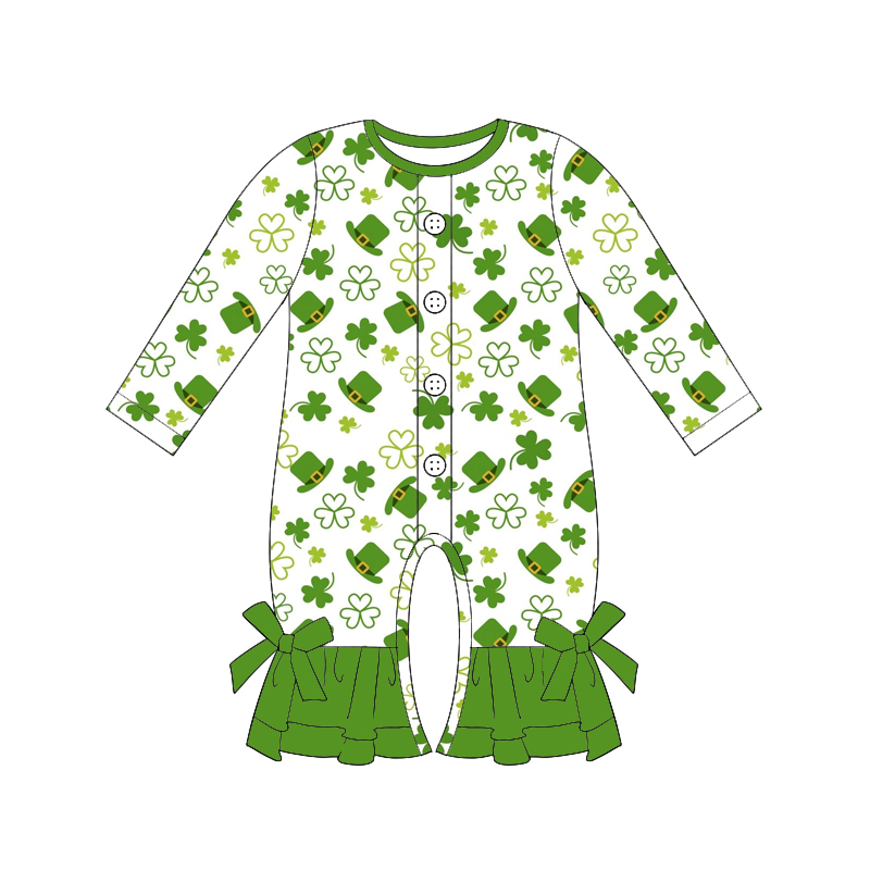 Girls Long Sleeve Jumpsuit wit - Baby Clothing Boutique recension och pris