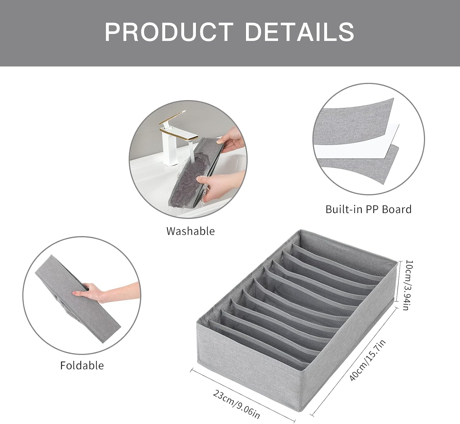 4 Pack Drawer Organizers, 10 G - Baby Clothing Images recension och pris