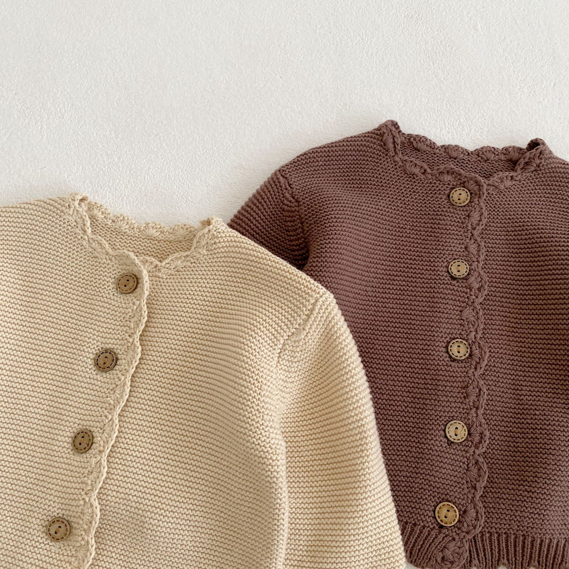 2025 Autumn New Baby Long Slee - Knit Cardigan Infant recension och pris