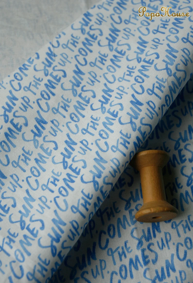 150x50cm Blue English Letters  - Baby Clothing Sewing recension och pris