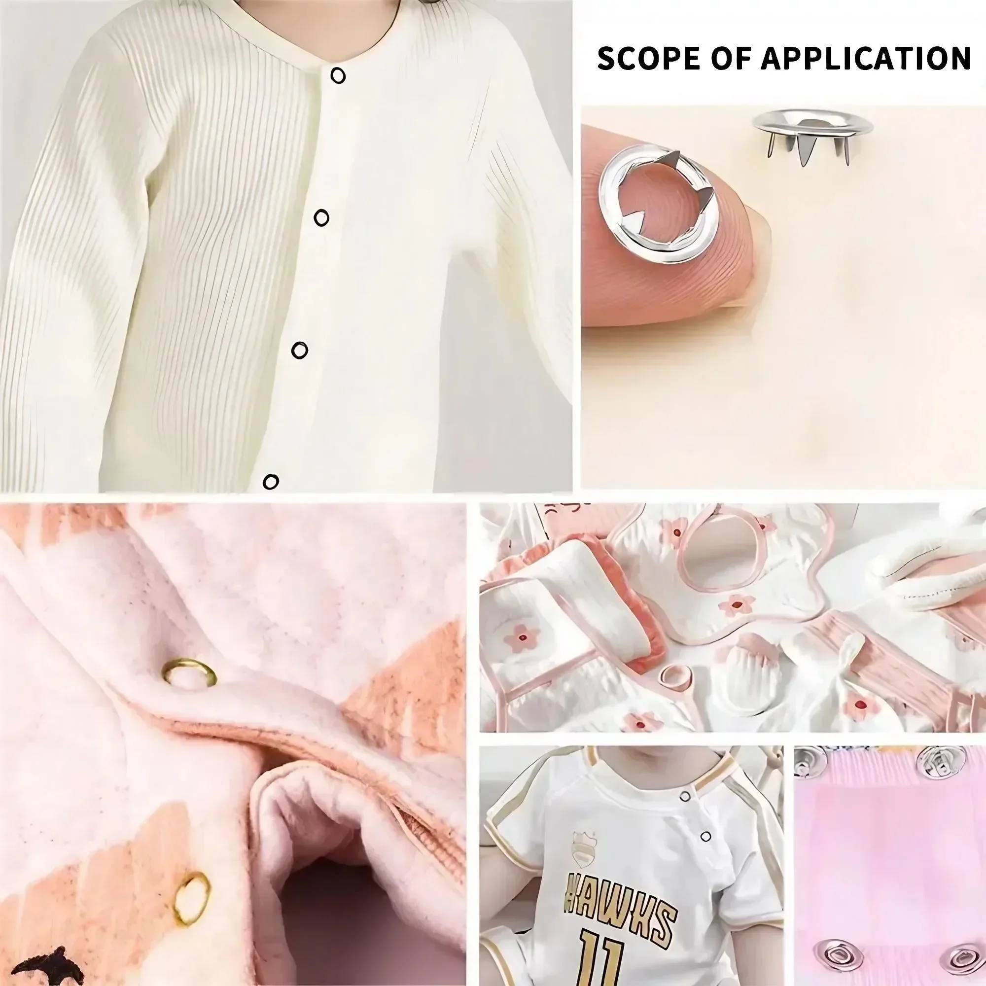 1 Set 201 Pcs Hand Pressed No  - Baby Clothing Sewing recension och pris