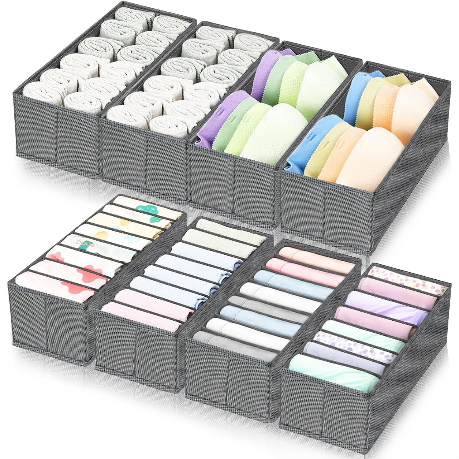 8 Pack Drawer Organizers and S - Baby Clothing Images recension och pris