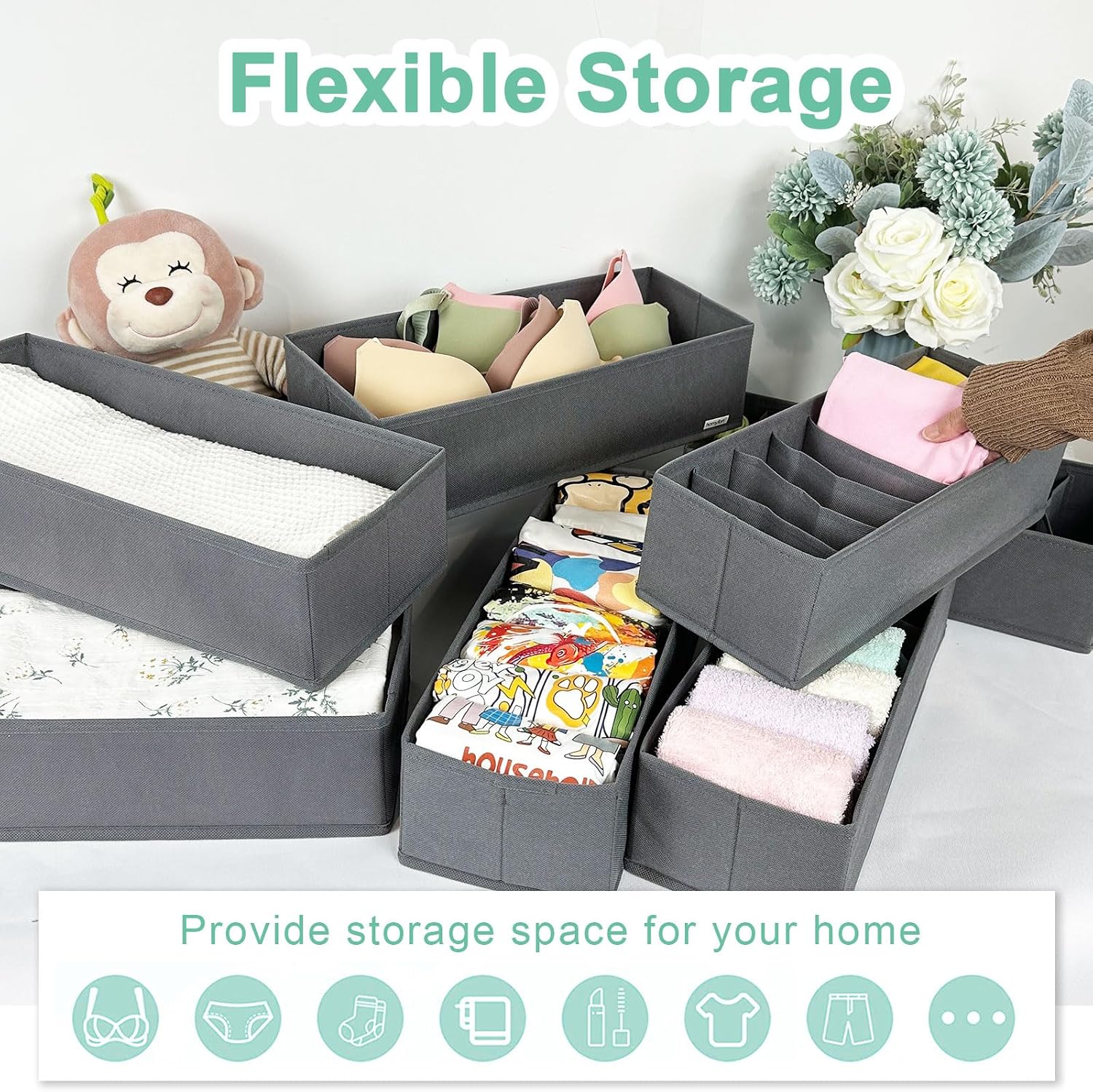 8 Pack Drawer Organizers and S - Baby Clothing Images recension och pris