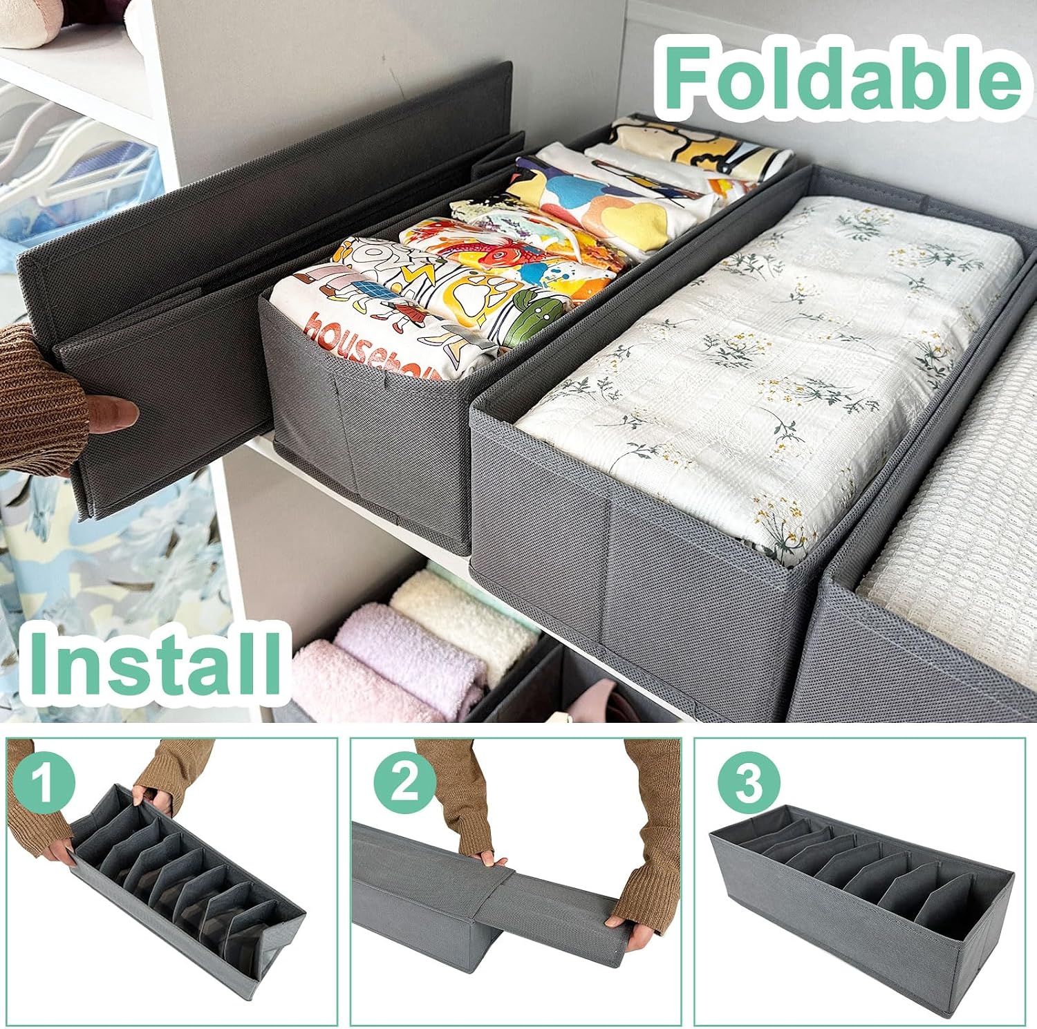 8 Pack Drawer Organizers and S - Baby Clothing Images recension och pris