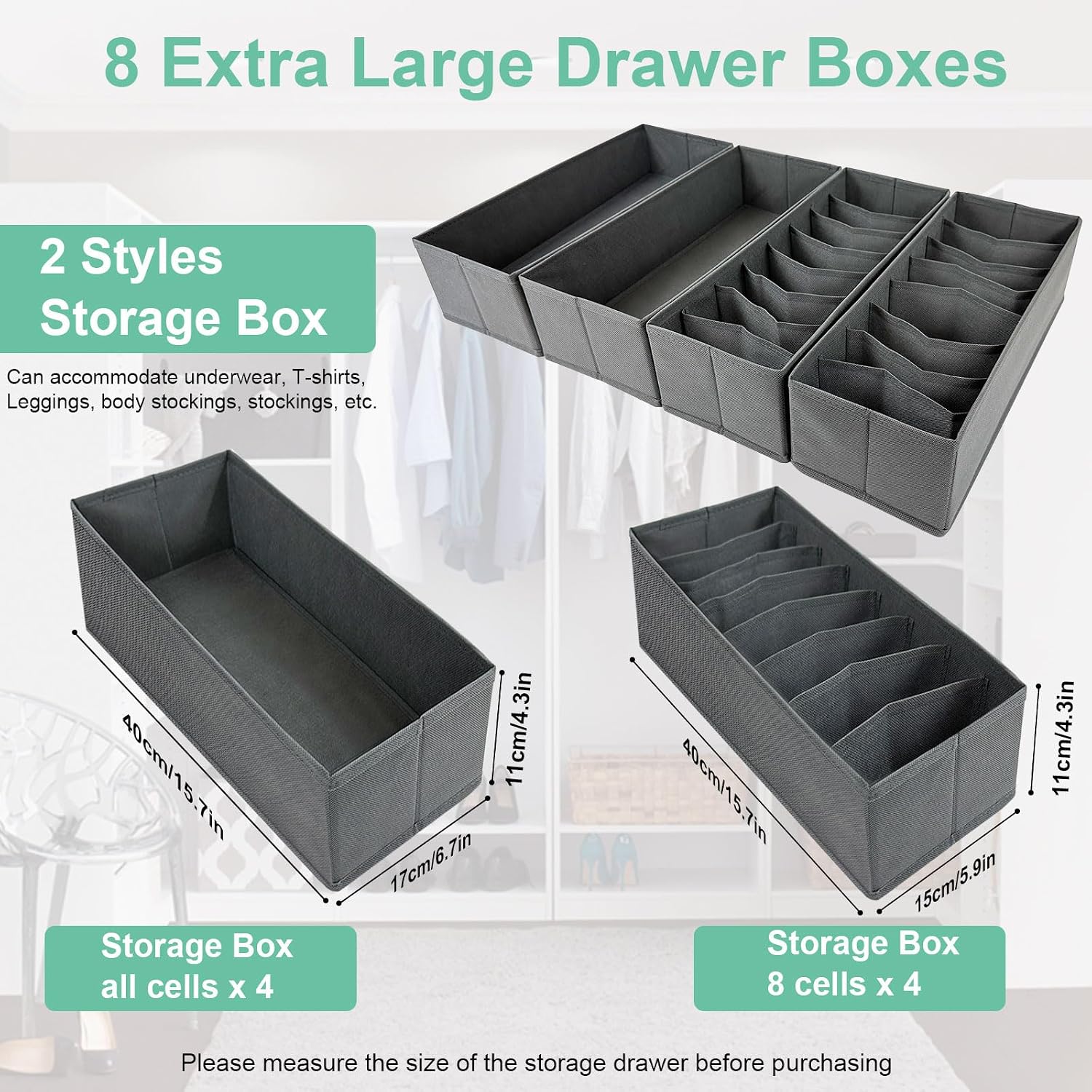 8 Pack Drawer Organizers and S - Baby Clothing Images recension och pris
