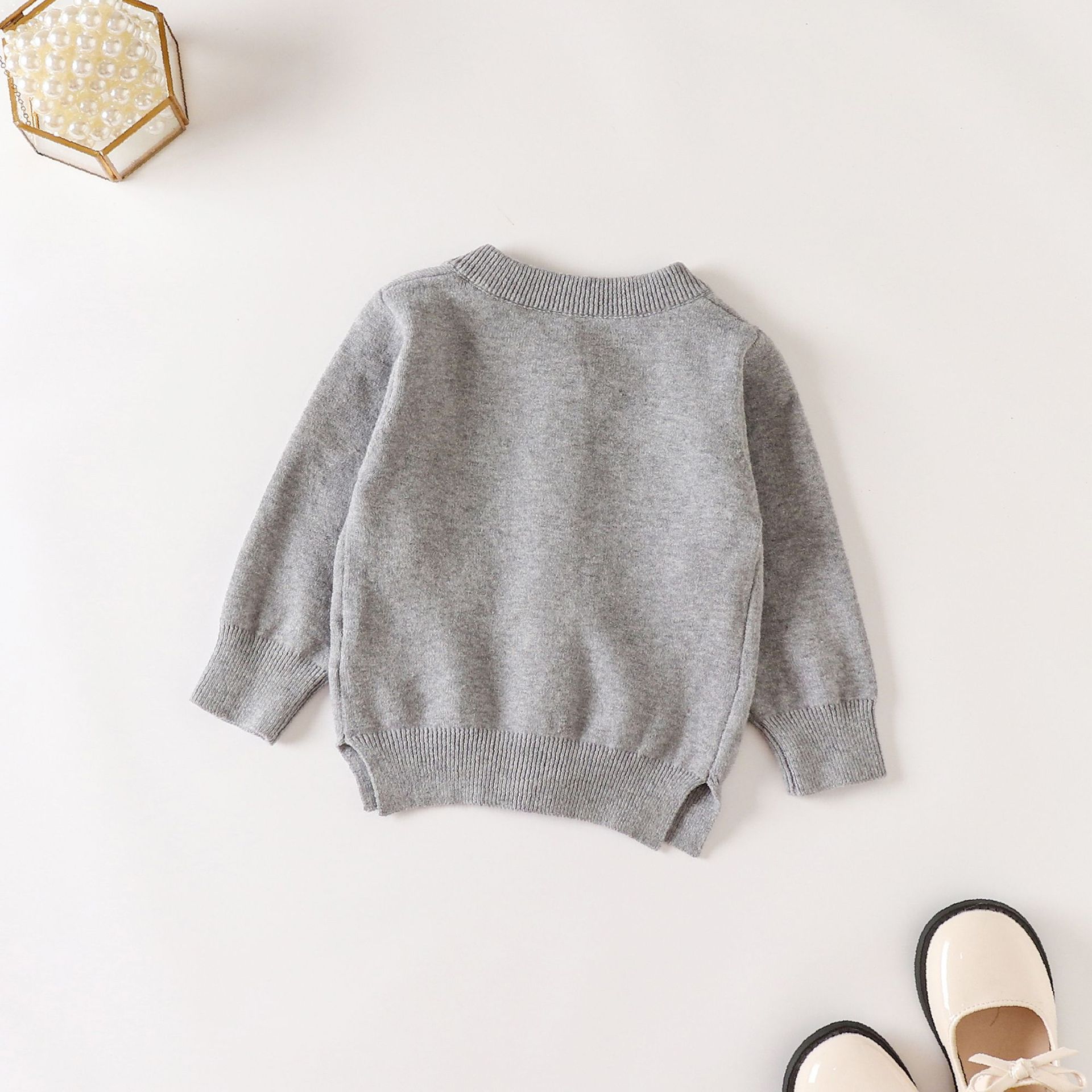 Korean Spring Autumn Girls Sta - Knit Cardigan Infant recension och pris