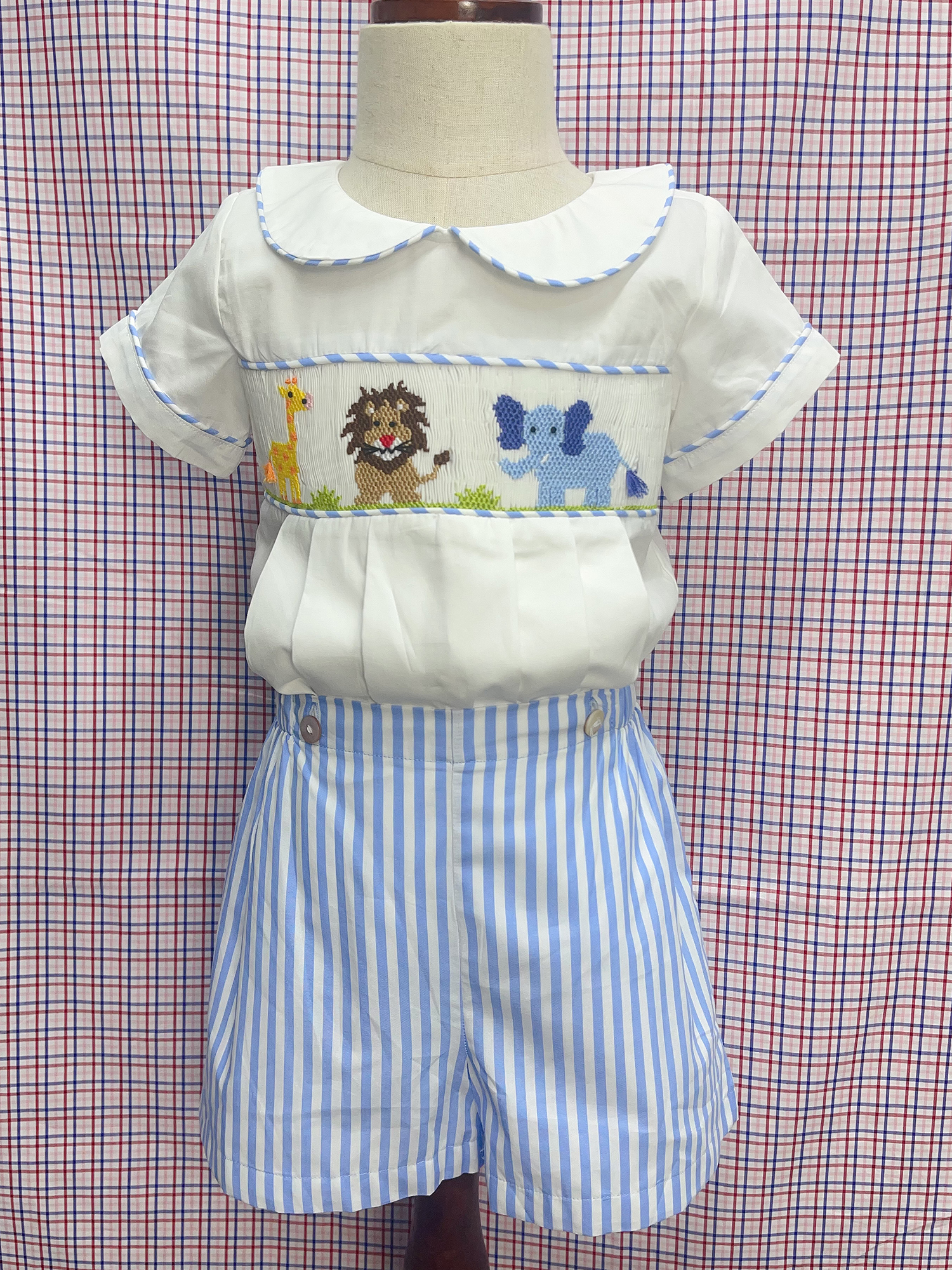 Summer Boys Zoo Smocking Set P - Baby Zoo Clothing recension och pris