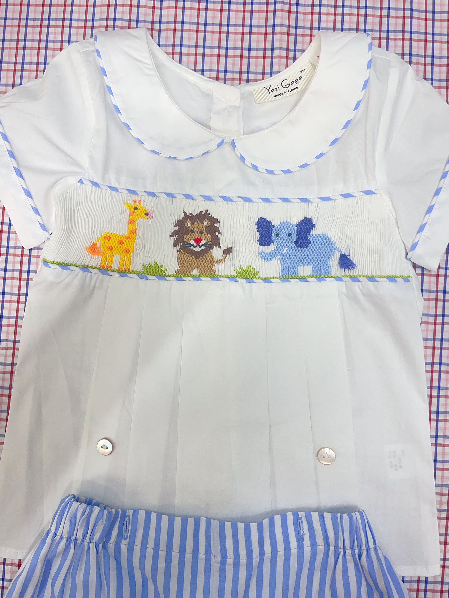 Summer Boys Zoo Smocking Set P - Baby Zoo Clothing recension och pris