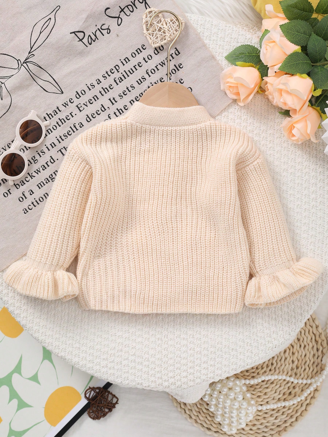 Baby Girl's Cute and Sweet Ruf - Knit Cardigan Infant recension och pris