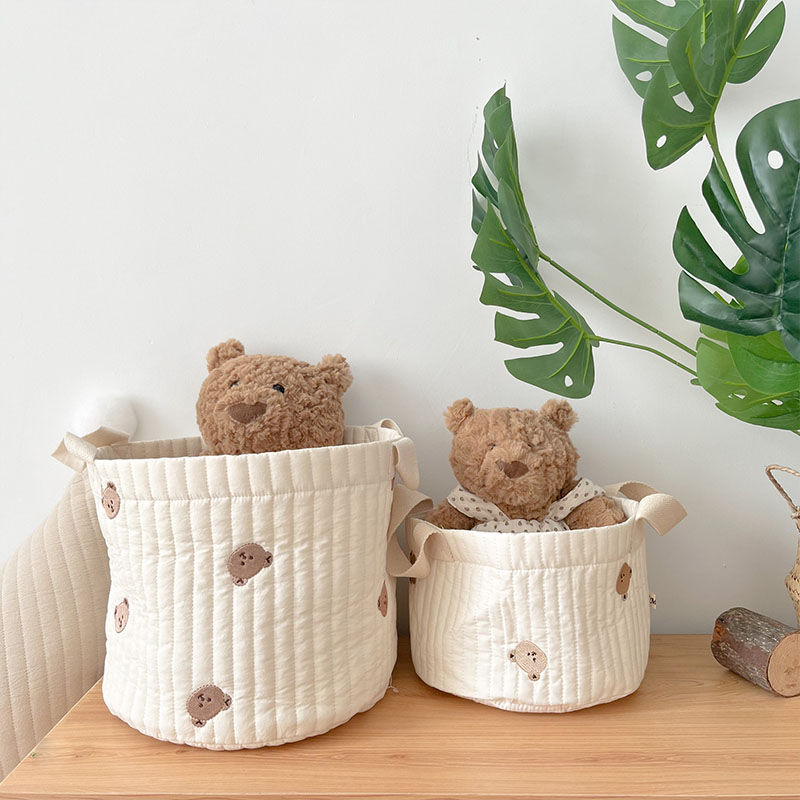 Beige Cotton Embroidery Baby D - Baby Clothing Basket recension och pris