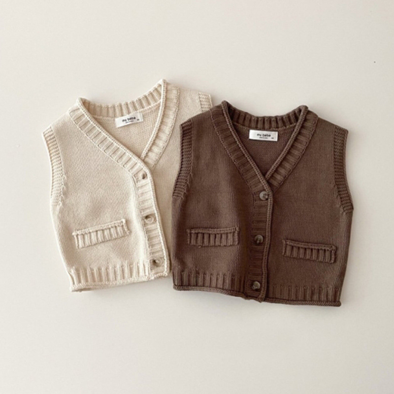 2025 Autumn New Baby Sleeveles - Knit Cardigan Infant recension och pris